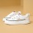 Women's Solid Color Casual Sneakers - Comfortable Lace Up Low-top Walking Shoes